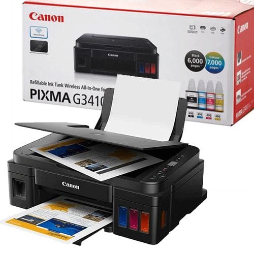Canon PIXMA G3410 WiFi – Imprimante Multifonction Jet d'Encre Rechargeable