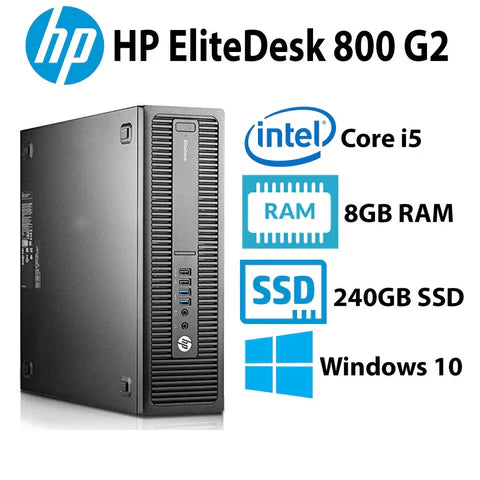 HP EliteDesk 800 G2 SFF – Intel Core i5-6500 / 8 Go RAM / 256 Go SSD