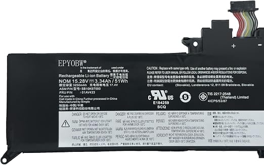 Batterie Lenovo ThinkPad X380 Yoga / X370 Yoga / 260 Yoga – Original – 500 DH