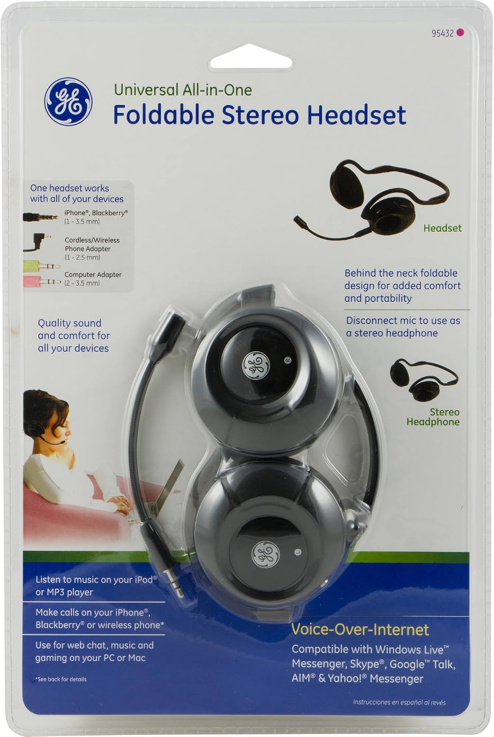 Casque Audio Pliable & Universel Reference GE 98969  - Neuf