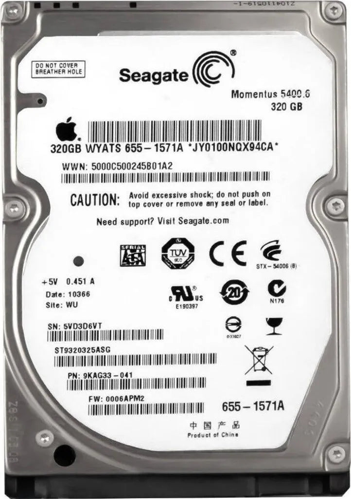 Disque Dur HDD 320 Go 2,5" pour PC Portable – Reconditionné