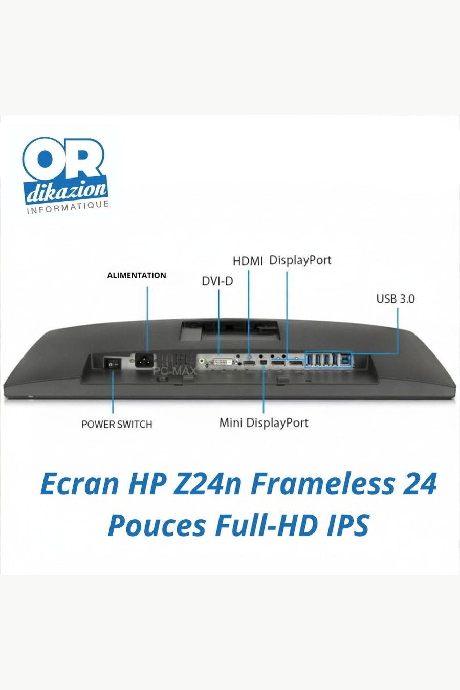 Moniteur Professionnel HP Z24n au Maroc – Excellent État