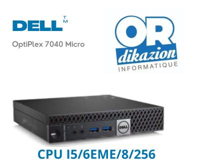 Dell OptiPlex 7040 Micro i5 6ème Gén / 8Go / 256Go SSD