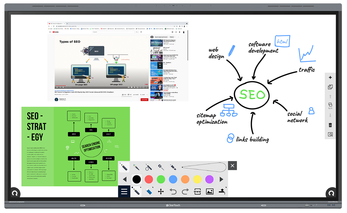 Écran interactif Clear Touch 65 pouces 4K – CTI-6065U