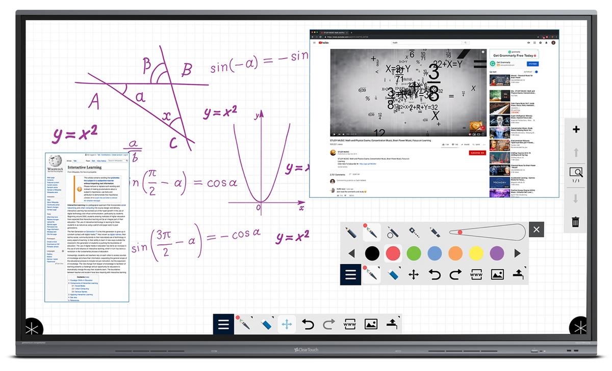 Écran interactif tactile Clear Touch 6065K 65 pouces 4K UHD