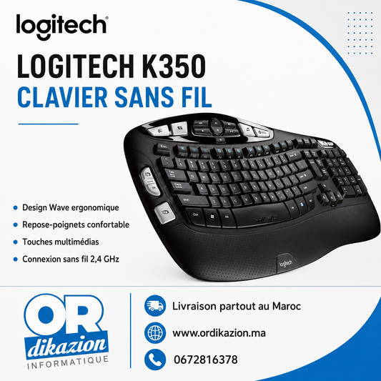 Logitech Clavier sans fil K350 Occasion