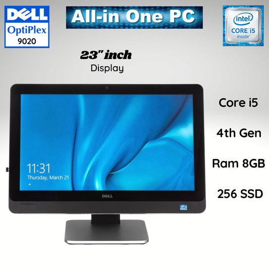 Dell OptiPlex 9020 AIO 23" - Core i5-4590S - 8Go RAM - 256Go SSD