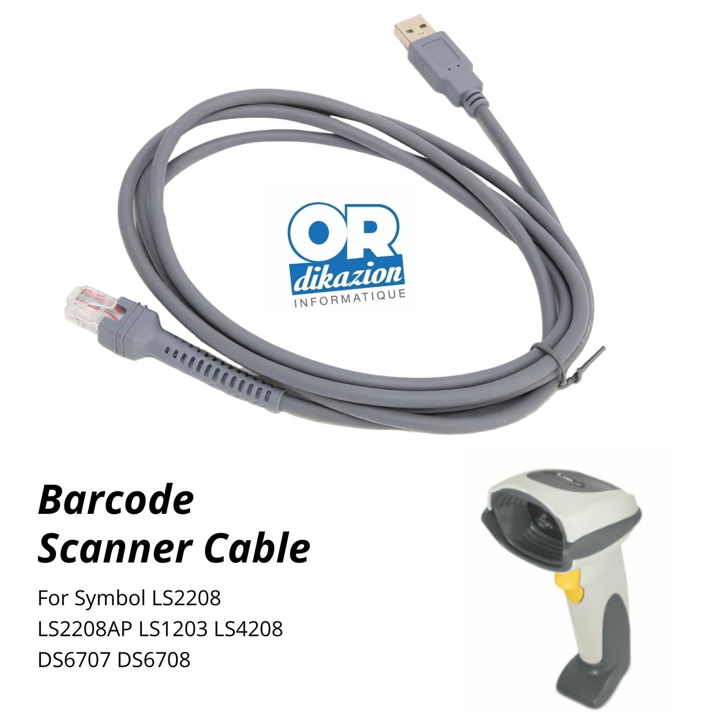 Symbol DS6707 Lecteur Code-Barres  avec Câble USB