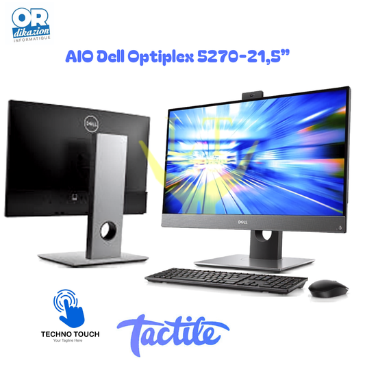 Dell OptiPlex 5270 AIO - Core i3 9ème Gén - 8 Go RAM - 128 Go SSD