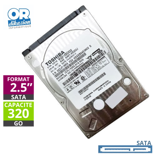 Disque Dur HDD 320 Go 2,5" pour PC Portable – Reconditionné