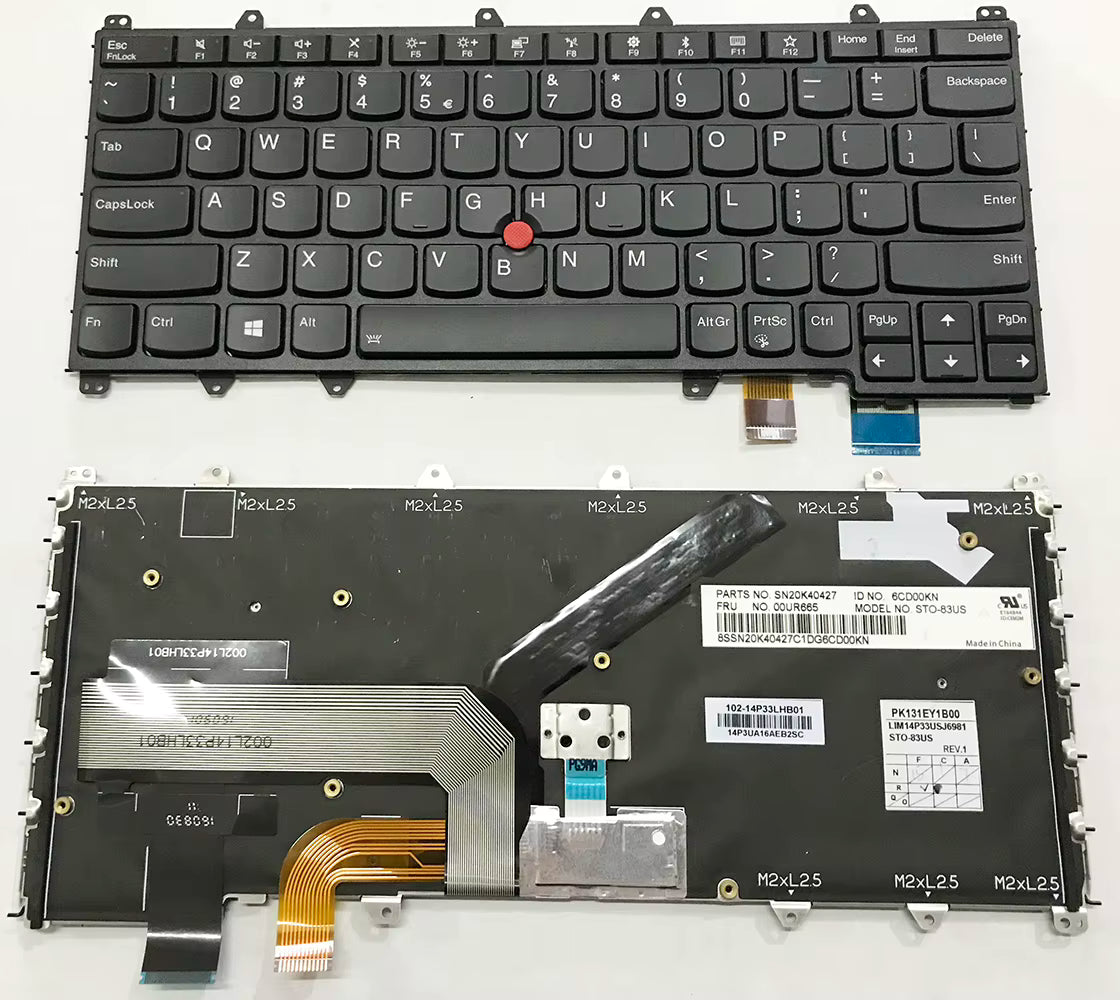 Clavier Lenovo ThinkPad X380 Yoga / X370 / X260 rétroéclairé – Neuf