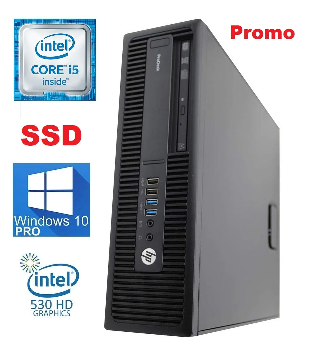HP EliteDesk 800 G2 SFF – Intel Core i5-6500 / 8 Go RAM / 256 Go SSD