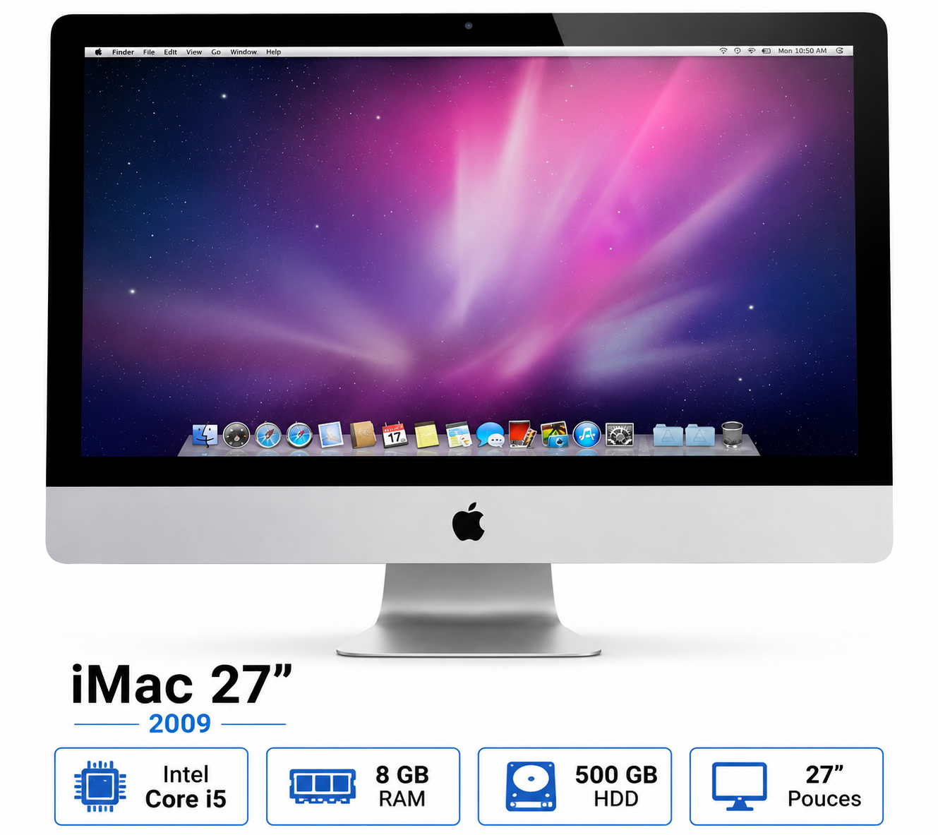 Apple iMac 27" – Intel Core i5 – 8 Go RAM – 500 Go HDD