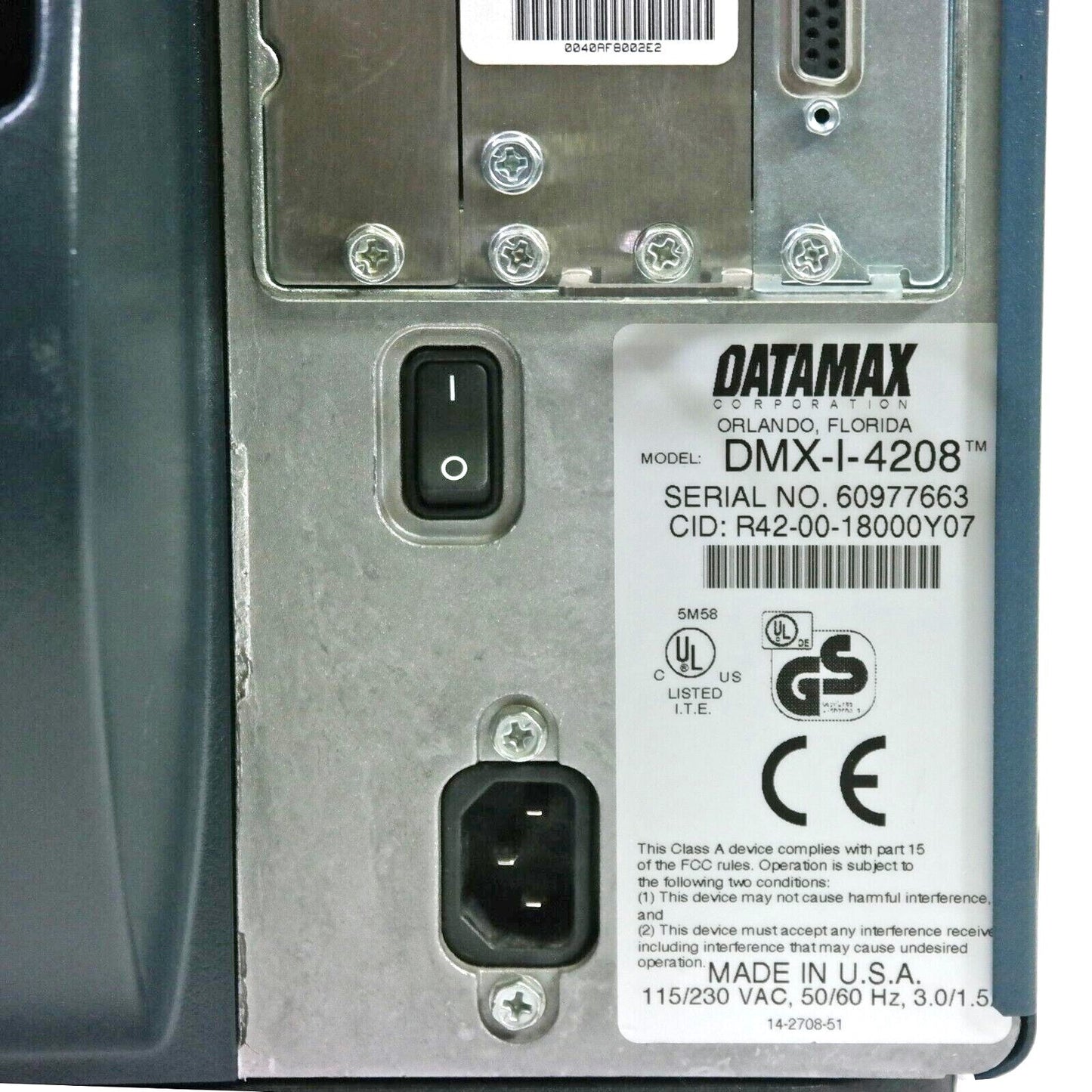 Imprimante d'étiquettes industrielle/commerciale DATAMAX DMX-M-4208