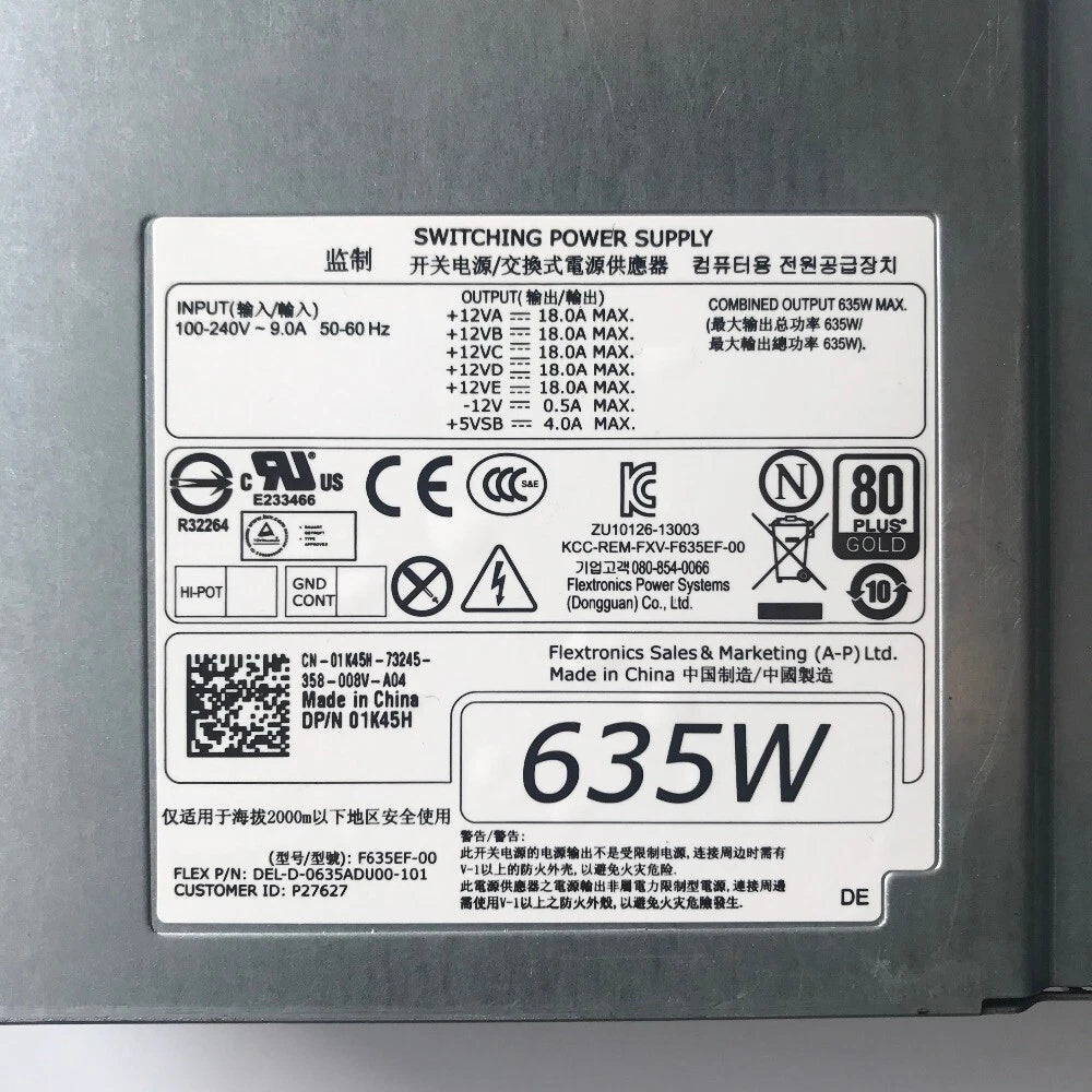 Alimentation Dell Precision T5600 635W