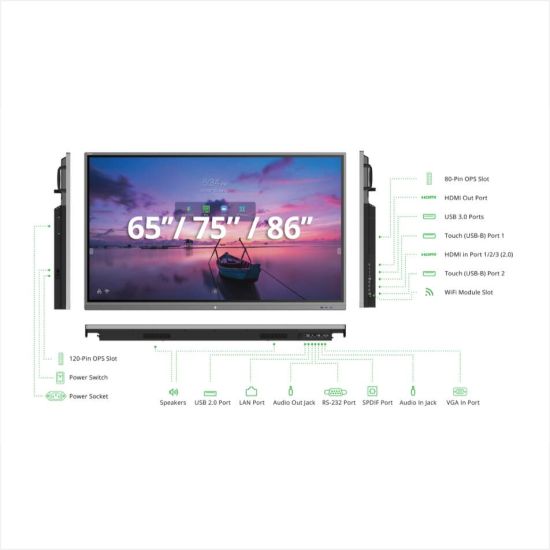 Vivitek NovoTouch EK753i 75" – Écran Interactif Tactile 4K UHD Wi-Fi & Visioconférence
